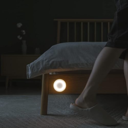 Xiaomi MI Motion Activated Night Light 2 - Bluetooth, 2800K Warm Yellow Light, No Visible Flicker, No Harmful Blue Light, 3× AA Batteries Last Over a Year