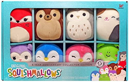 Official KellyToy Squishmallows Squishmallows 5 Year Anniversary Collector Edition - Includes 8 Mini-Squishmallows