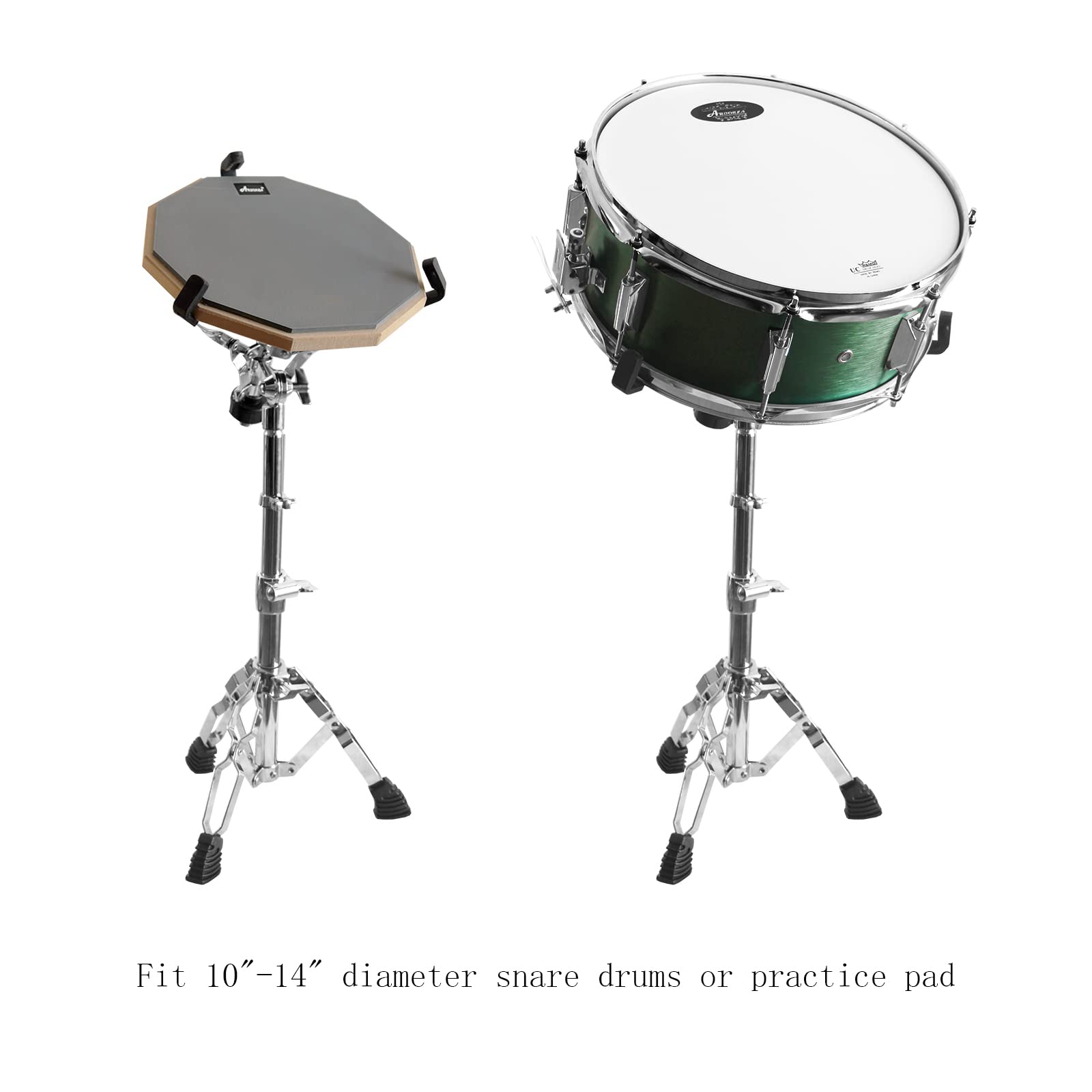 Arborea Snare Stand Snare Drum Stand with Drumstick Holder Adjustable Fit For 10''-14'' Dia Drums Height Range 13.4-23 Inches Drum Practice Pad Stand