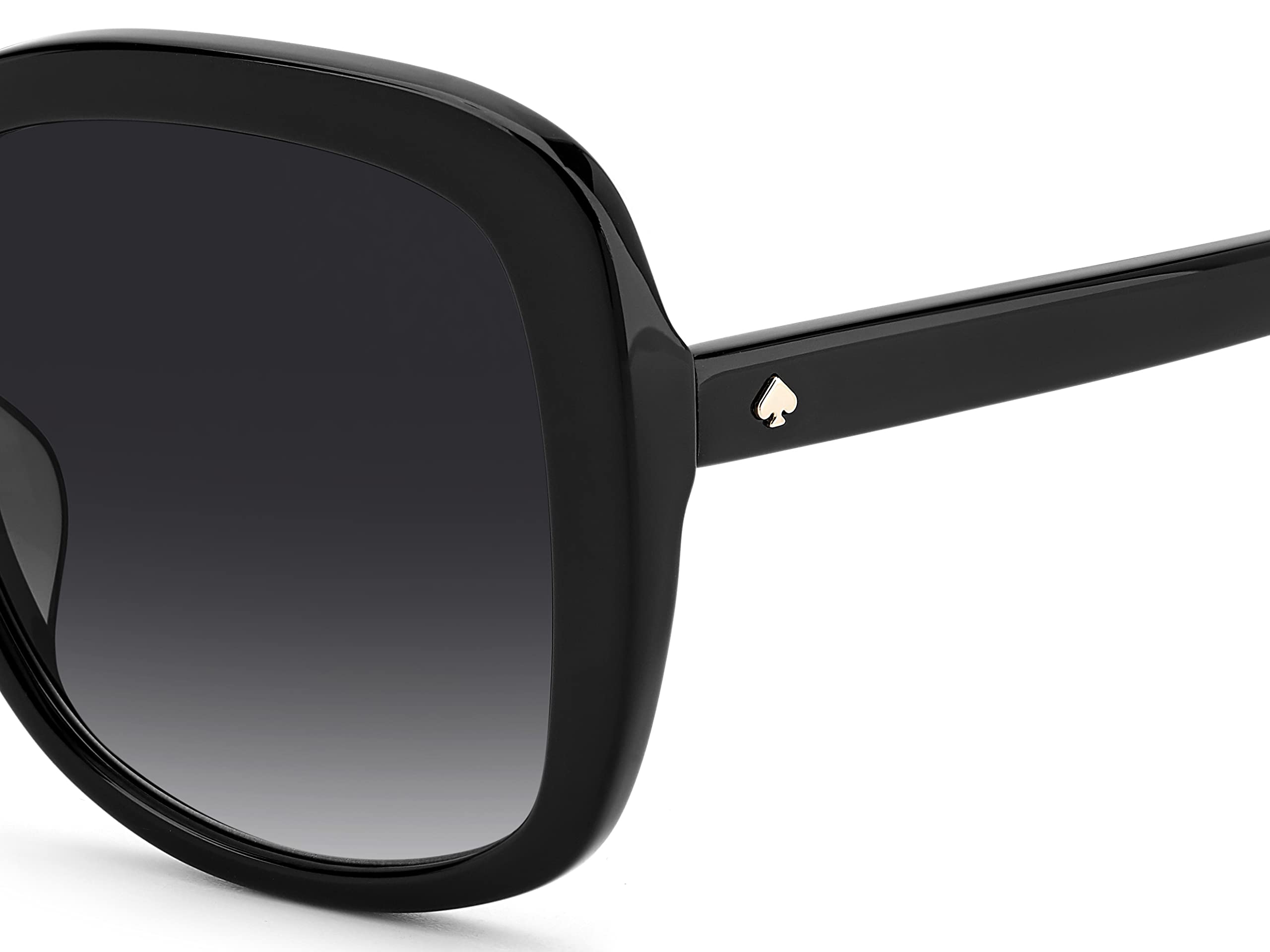 Kate Spade New York Women's Wenona/G/S Square Sunglasses, Black/Gray Shaded, 56mm, 22mm