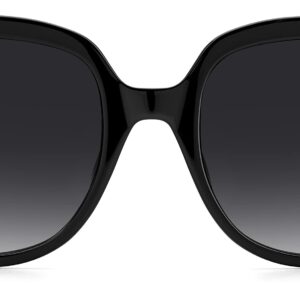 Kate Spade New York Women's Wenona/G/S Square Sunglasses, Black/Gray Shaded, 56mm, 22mm