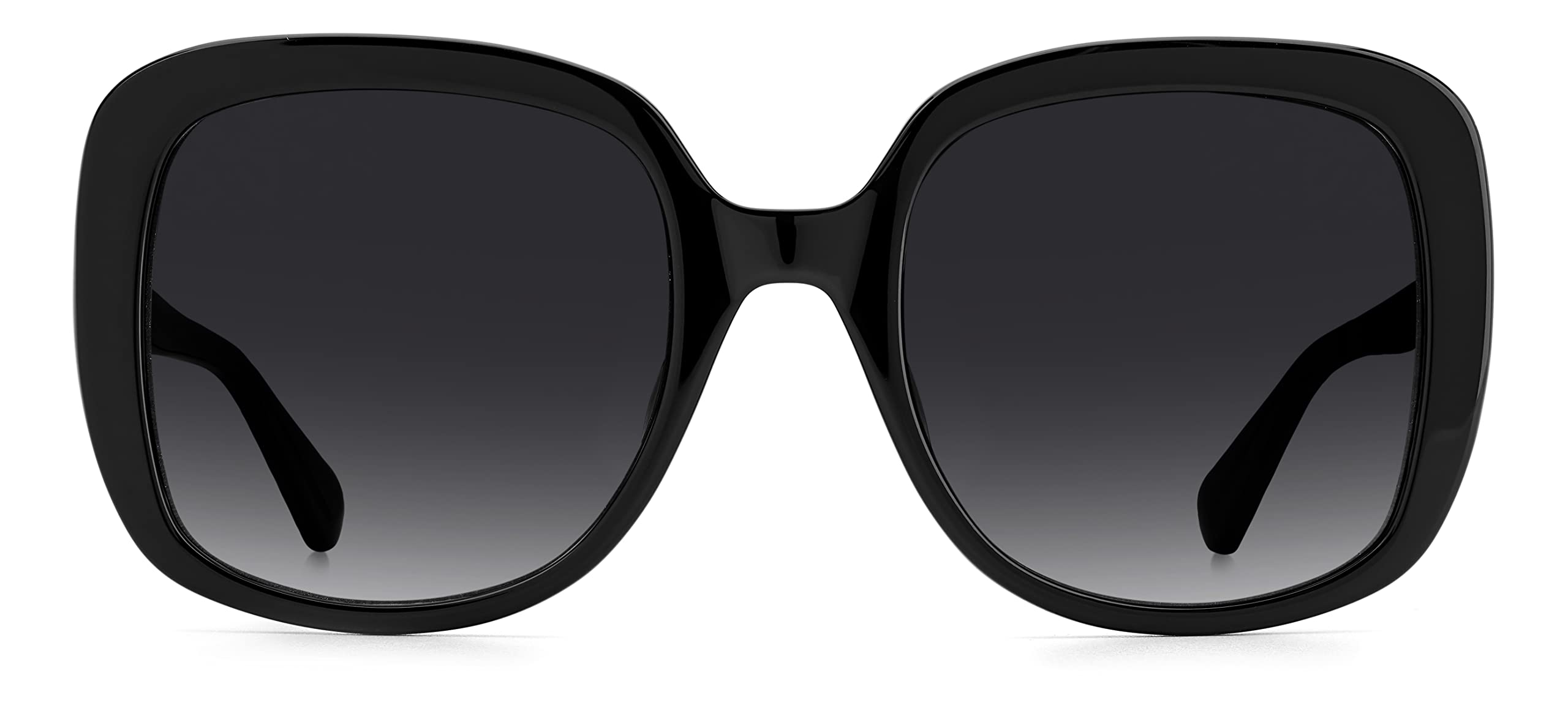 Kate Spade New York Women's Wenona/G/S Square Sunglasses, Black/Gray Shaded, 56mm, 22mm