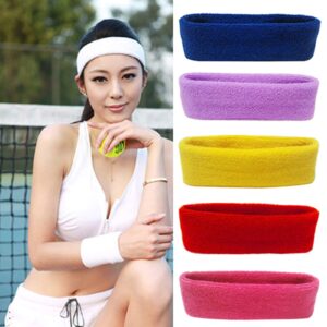 Shulemin Women's Workout Headbands Fashion Sports Headband Women Men Sport Sweat Sweatband Headband Yoga Gym Stretch Sport Hair Bands for Home Outdoor Cycling Black