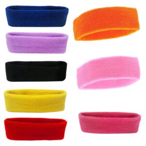 Shulemin Women's Workout Headbands Fashion Sports Headband Women Men Sport Sweat Sweatband Headband Yoga Gym Stretch Sport Hair Bands for Home Outdoor Cycling Black