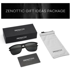 ZENOTTIC Square Polarized Sunglasses for Men Ultralight Carbon Fiber Sun Glasses Driving Fishing Golf Sports UV400 Protection