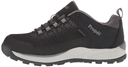 Propét Mens Vestrio Hiking Shoe, Black/Grey, 9 XX-Wide US