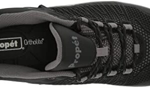 Propét Mens Vestrio Hiking Shoe, Black/Grey, 9 XX-Wide US