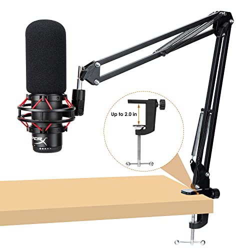 WIBOND Hyperx Quadcast Boom Arm - Microphone Stand for Hyperx Quadcast Microphone - Adjustable Scissor Boom Arm for Hyperx QuadCast S Microphone