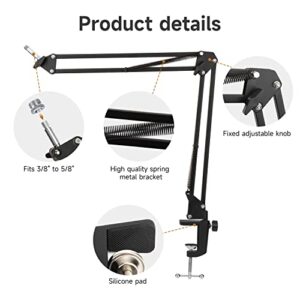 WIBOND Hyperx Quadcast Boom Arm - Microphone Stand for Hyperx Quadcast Microphone - Adjustable Scissor Boom Arm for Hyperx QuadCast S Microphone