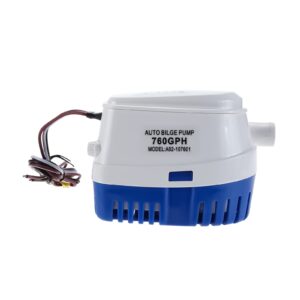 Mono-gatari Automatic Submersible Boat Bilge Pump Auto Bilge Pumps for Boats with Float Switch 12V 760GPH 3/4 inch (19mm) Outlet Dia