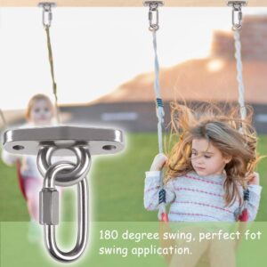 Dakzhou 2 Heavy Duty Swing Hangers Anti-Rust 304 Stainless Steel,2000LB Swivel Swing Set Brackets,for Playground,Porch, Yoga, Swing Seat,Hammock