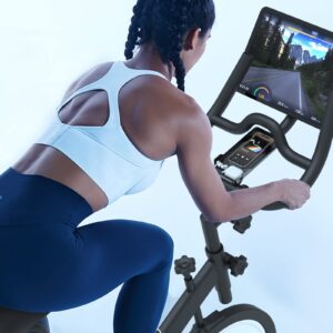 Phone Holder for Peloton Bike And Accessories, Built-in Anti-Slip Silicone mat Mount Tray, Peloton Phone Holder for iPhone, iPad - Easy Installation