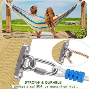 Dakzhou 2 Heavy Duty Swing Hangers Anti-Rust 304 Stainless Steel,2000LB Swivel Swing Set Brackets,for Playground,Porch, Yoga, Swing Seat,Hammock