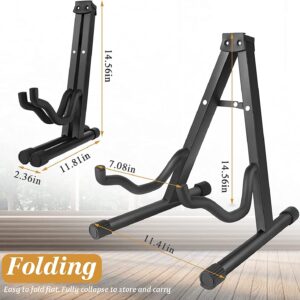 Mallez Cello Stand, Folding A-Frame Cello Support Holder with Non-Slip Rubber Soft Foam Arms for Violin 1/8-4/4 Cellos Guitar Electric Bass