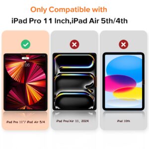 KCT Paperfeel Tempered Glass Screen Protector Compatible with iPad Pro 11 inch (2022&2021&2020&2018) / iPad Air 5th/4th (10.9 inch, 2022/2020) Draw as Paper, with Matte Surface, EZ Kit