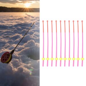 VGEBY Ice Fishing Rod Tip, 10Pcs Ice Fishing Spinning Rod ABS Mini Top Section Fishing Tackle Extension Pole for Winter Fishing Accessory (12cm)