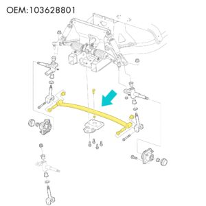 10L0L Golf Cart Heavy Duty Front 2-Leaf Spring Kit with Bushings & Sleeves for Club Car DS & Precedent 1981-Up, OEM 103628801