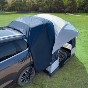 SUV Tent 4-6 Person Universal SUV Camping Tent，Car Awning SUV Tailgate Tent, Sun Shelter Camping Outdoor Travel,Includes Rainfly and Storage Bag - 8' W x 8' L x 6.5' H CAR Tent,Universal Fit