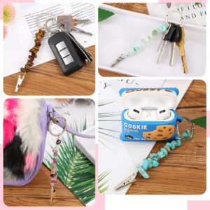 6 Pieces Credit Card Puller Gemstone Debit Bank Card Grabber Handmade for Long Nails Multi Use Clip Touchless ATM Card Grabber for Women Girls