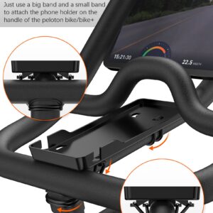 Phone Holder for Peloton Bike And Accessories, Built-in Anti-Slip Silicone mat Mount Tray, Peloton Phone Holder for iPhone, iPad - Easy Installation