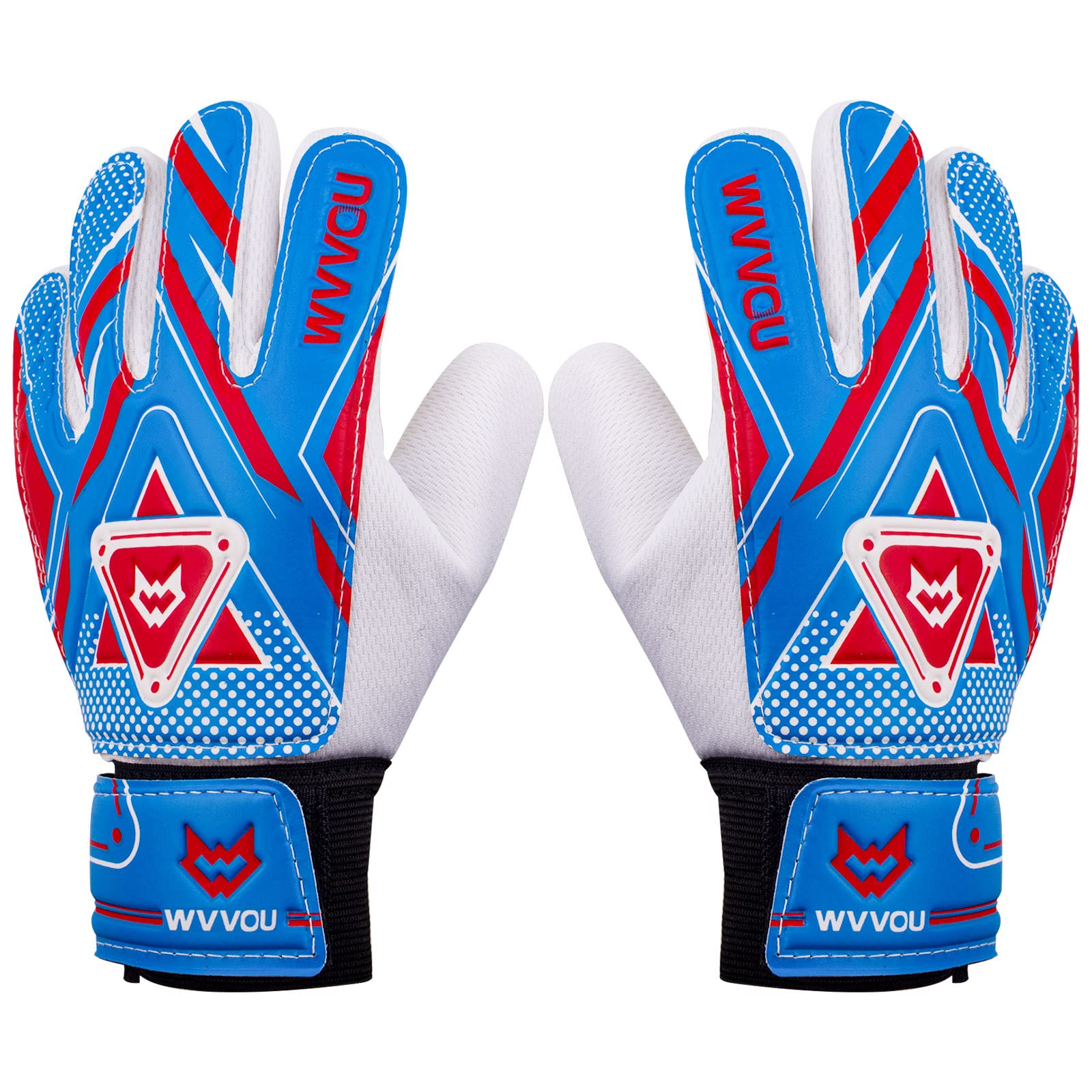 WVVOU Goalkeeper Gloves for Kids Youth, Soccer Goalie Gloves with Double Protection, Anti-Slip Soccer Gloves, Super Grip