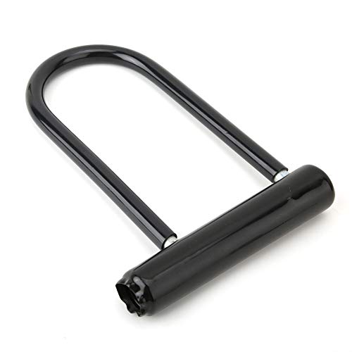 Kadimendium Anti-Theft U-Lock, Anti-Theft Heavy Duty Simple and Quick Operation U-Lock Bike Anti-Theft Lock Bike Security Lock Zinc Alloy Black for Bicycle