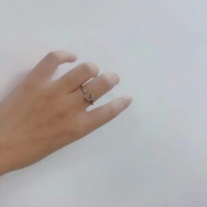 Opal Star Moon Open Adjustable Ring for Women Girls 925 Sterling Silver Crystal Cubic Zirconia Crescent Moon Lucky Stars Stacking Statement Thin Tail Finger Band Eternity Love Promise Expandable