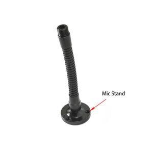 Microphone Gooseneck Table Mounts,Wall Microphone Mount,Microphone Stand 5/8 Male,Microphone Flange Mount Ideal for Various Mounting Devices& Black 1Pack