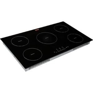 VEVOR Built-in Induction Electric Stove Top 5 Burners,35 Inch Electric Cooktop,9 Power Levels & Sensor Touch Control,Easy to Clean Ceramic Glass Surface,Child Safety Lock,240V