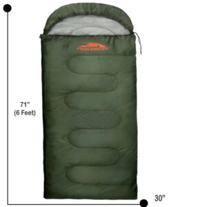 Cold Weather Sleeping Bag for Adults, Teens, Kids, Hooded Sleeping Bag with Compression Sack for Camping, Backpacking, Extreme Cold, Indoors or Outdoors