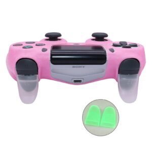 ROTOMOON Glitter Silicone Controller Skins for PS4 with 8 Thumb Grips, Sweat-Proof Anti-Slip Controller Cover Skin Protector Compatible with PlayStation 4 Slim/Pro Controller…