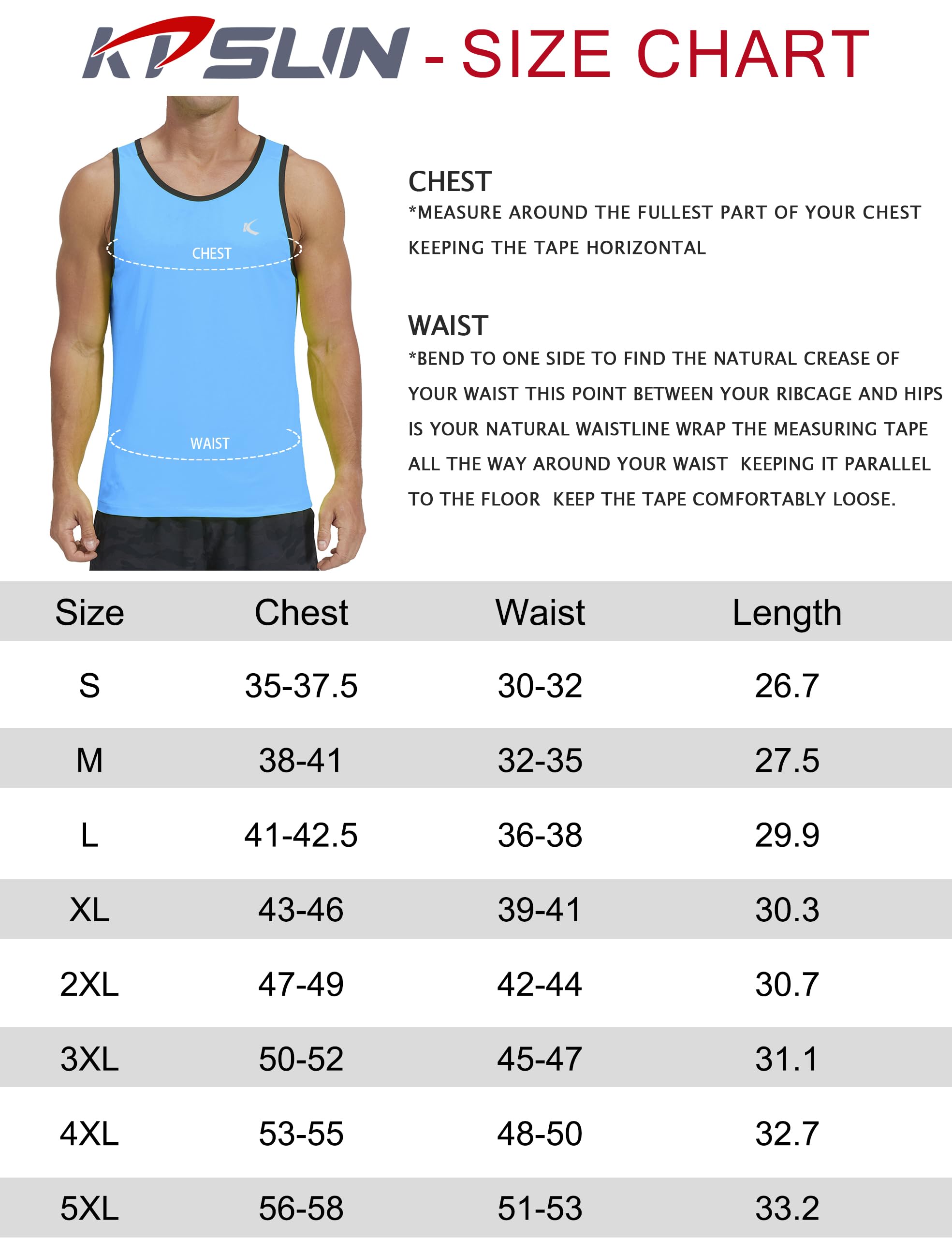 KPSUN Men's Quick Dry Swim Tank Tops Workout Athletic Gym Bodybuilding Fitness Sleeveless Beach Shirts Big and Tall(Sky Blue,M)