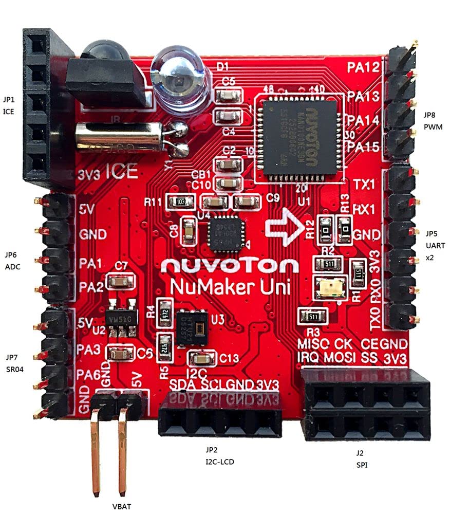 ARM Cortex-M Single-chip NuMaker Uni Series wear Development Board Winder