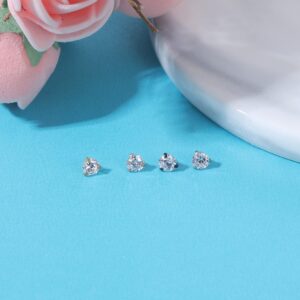 ZS 16G Stainless Steel Dermal Piercing Jewelry Diamond Dermal Anchor Tops CZ Skin Microdermal Piercing Jewelry for Men Women (E:16pcs Tops)