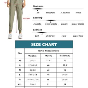 Libin Women's Cargo Joggers Lightweight Quick Dry Hiking Pants Athletic Workout Lounge Casual Outdoor, Metropolis Gray XL