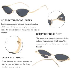 Dollger Cat Eye Cute Sunglasses for Women Men Triangle Vintage Trendy Cool Sun Glasses