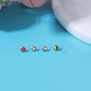 ZS 16G Dermal Surgical Steel Diamond Tops for Men Women Surface Tops Black Gold Microdermal Piercing Jewelry (B:20pcs Tops)