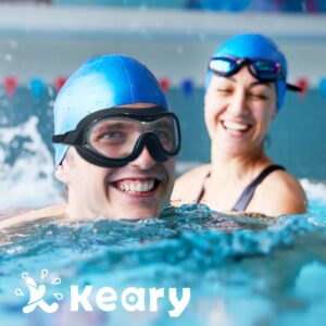 Keary 2 Pack Swimming Goggles Anti-fog Swim goggles for Adult Men Women Youth, UV Protection Waterproof Big Frame Clear Swim Goggles Pool Water Glasses Swim Mask, Underwater Goggles for Swimming