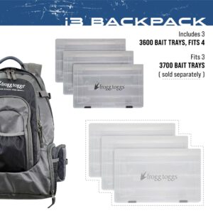 Frogg Toggs i3 Fishing Backpack, Tackle Storage, Includes 3-3600 Bait Trays