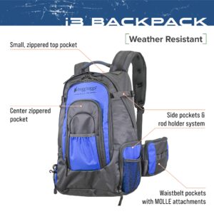 Frogg Toggs i3 Fishing Backpack, Tackle Storage, Includes 3-3600 Bait Trays