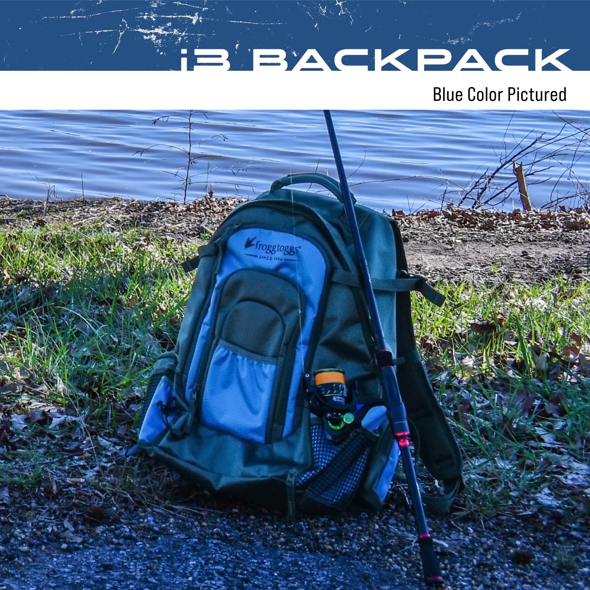 Frogg Toggs i3 Fishing Backpack, Tackle Storage, Includes 3-3600 Bait Trays