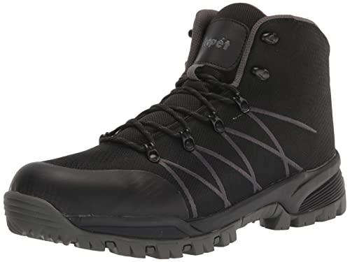 Propét Men's Traverse Waterproof Hiking Boots, Black/Grey, 11 Wide US