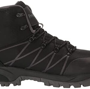 Propét Men's Traverse Waterproof Hiking Boots, Black/Grey, 11 Wide US