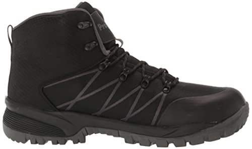 Propét Men's Traverse Waterproof Hiking Boots, Black/Grey, 11 Wide US