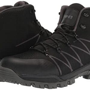 Propét Men's Traverse Waterproof Hiking Boots, Black/Grey, 9 Wide US