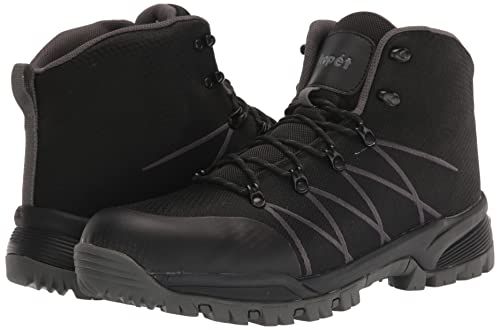 Propét Men's Traverse Waterproof Hiking Boots, Black/Grey, 11 Wide US