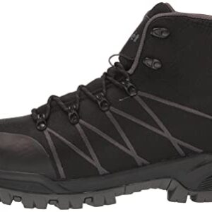 Propét Men's Traverse Waterproof Hiking Boots, Black/Grey, 9 Wide US