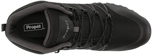 Propét Men's Traverse Waterproof Hiking Boots, Black/Grey, 11 Wide US