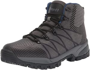 propét mens traverse hiking boot,grey/black,11.5 wide us