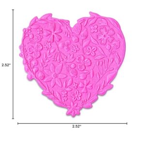 Sizzix 3-D Impresslits Embossing Folder Floral Heart by Kath Breen, 665743, Multicolor